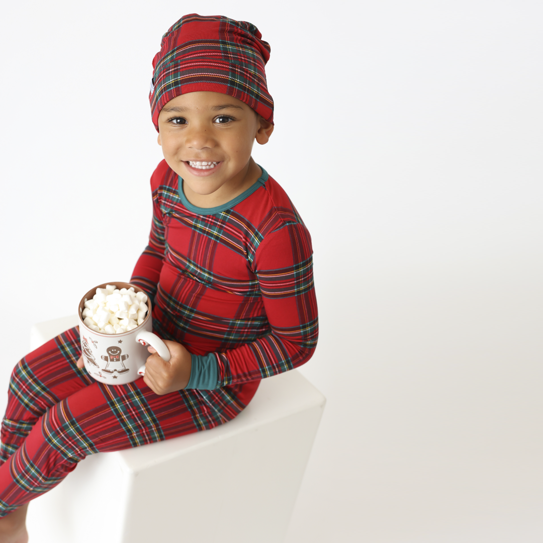 Hanlyn Holiday Plaid Kids Two Piece Lounge Set