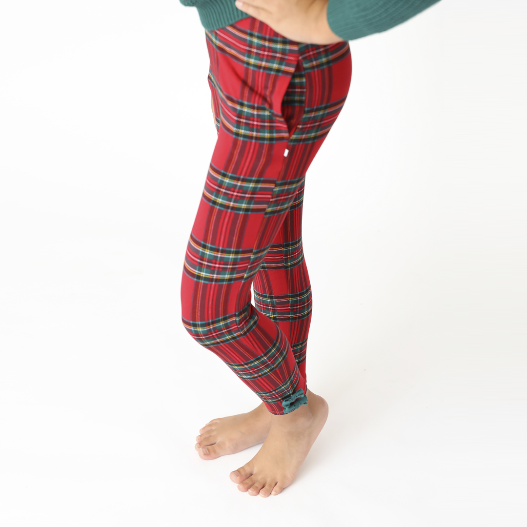 Hanlyn Holiday Plaid Little Bamboo Leggings