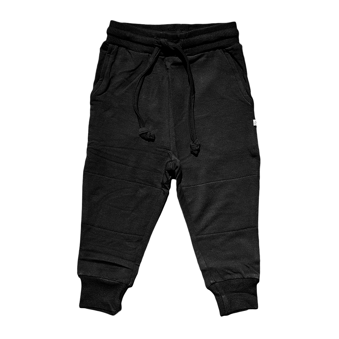 Black Terry Track Pants