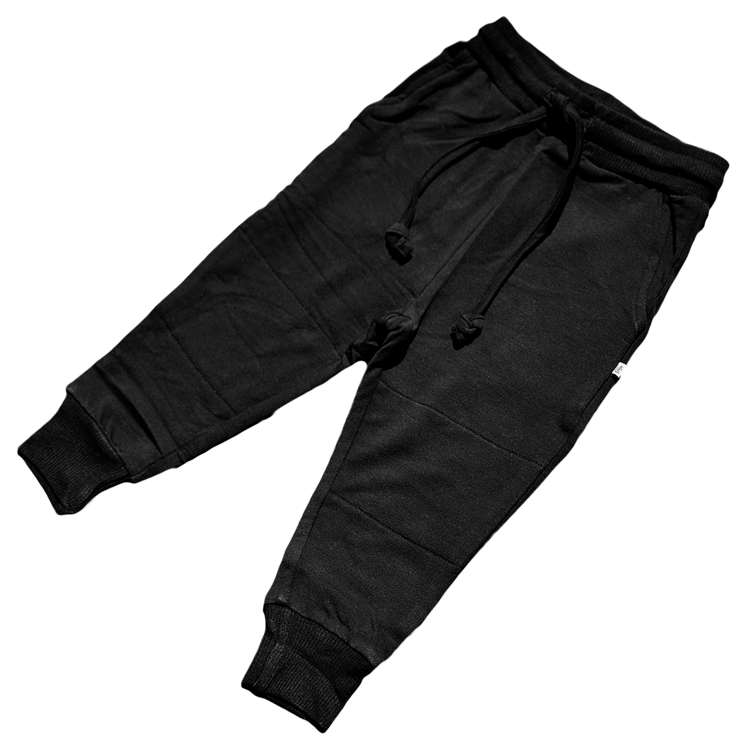 Black Terry Track Pants