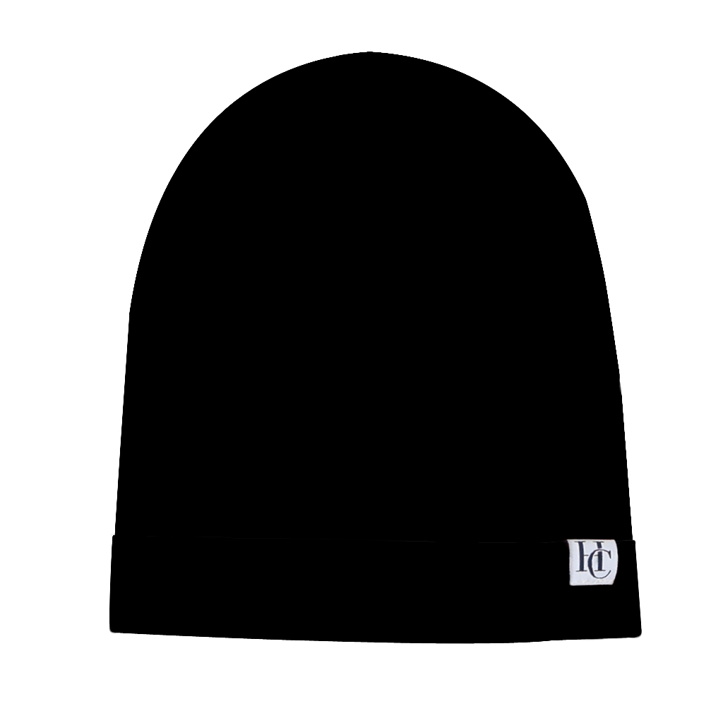 Black RIBBED Slouchy Toque (Beanie)