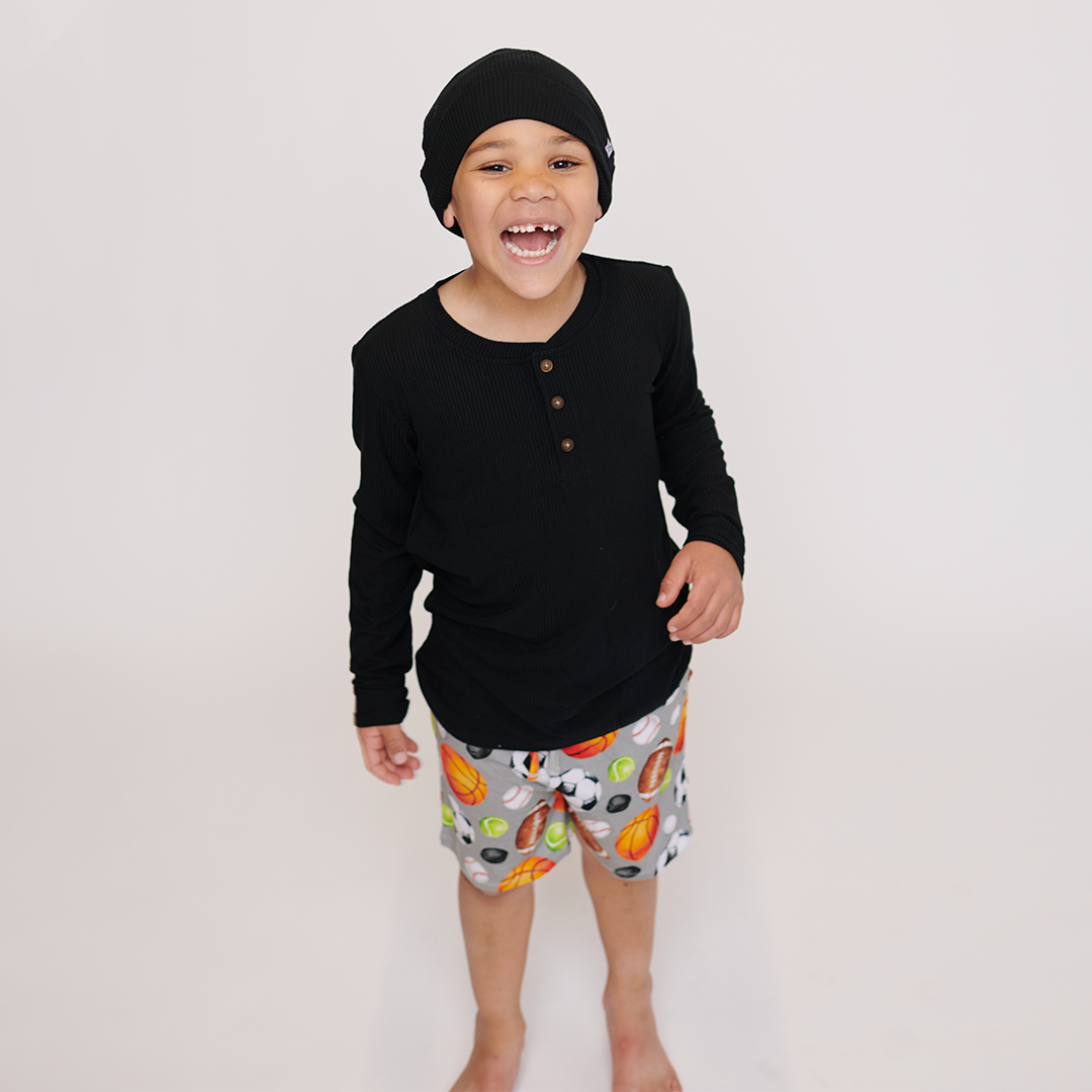 Black RIBBED Slouchy Toque (Beanie)