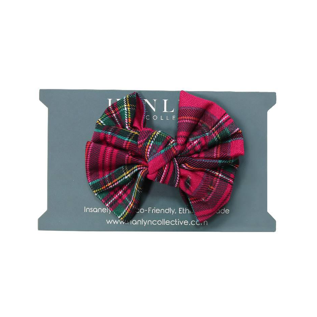 Hanlyn Holiday Plaid Clip Bow