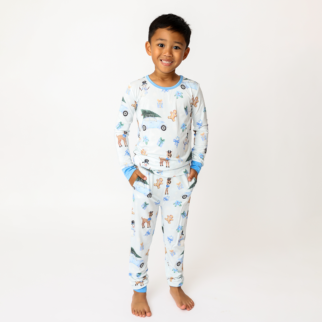 Winter Wonderland BLUE Kids Two Piece Lounge Set