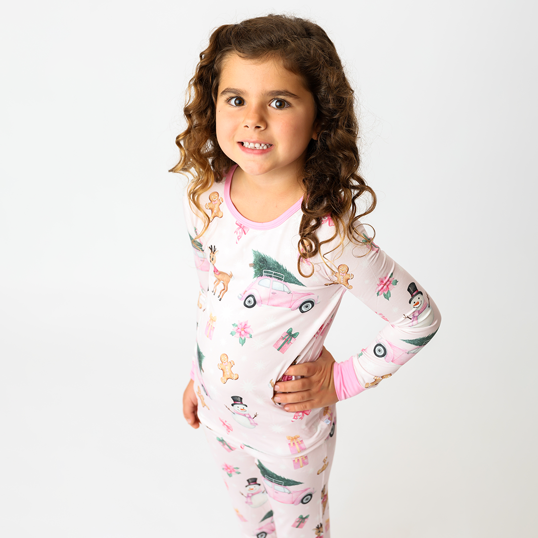 Winter Wonderland PINK Kids Two Piece Lounge Set