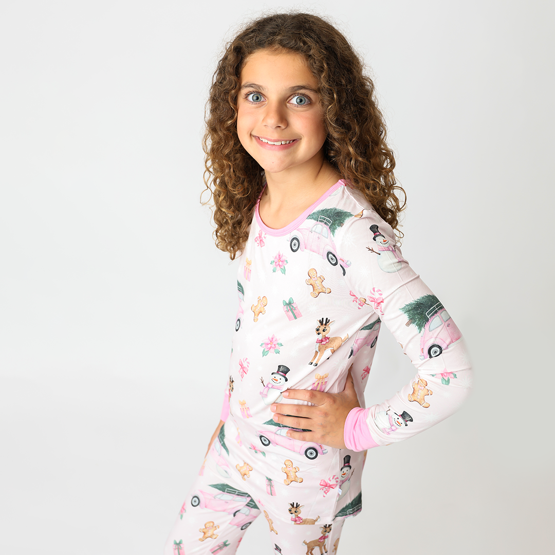 Winter Wonderland PINK Kids Two Piece Lounge Set