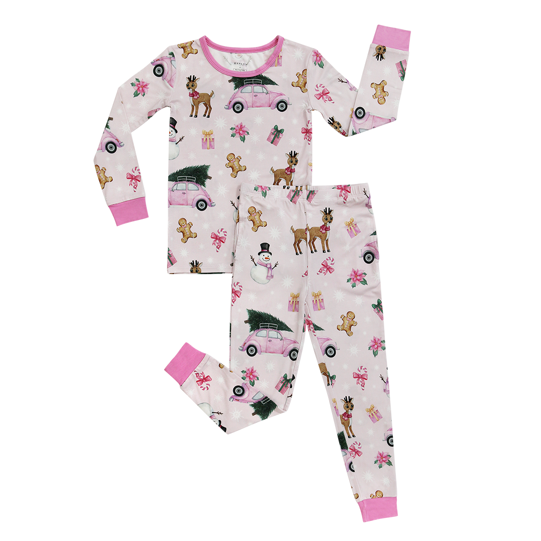 Winter Wonderland PINK Kids Two Piece Lounge Set