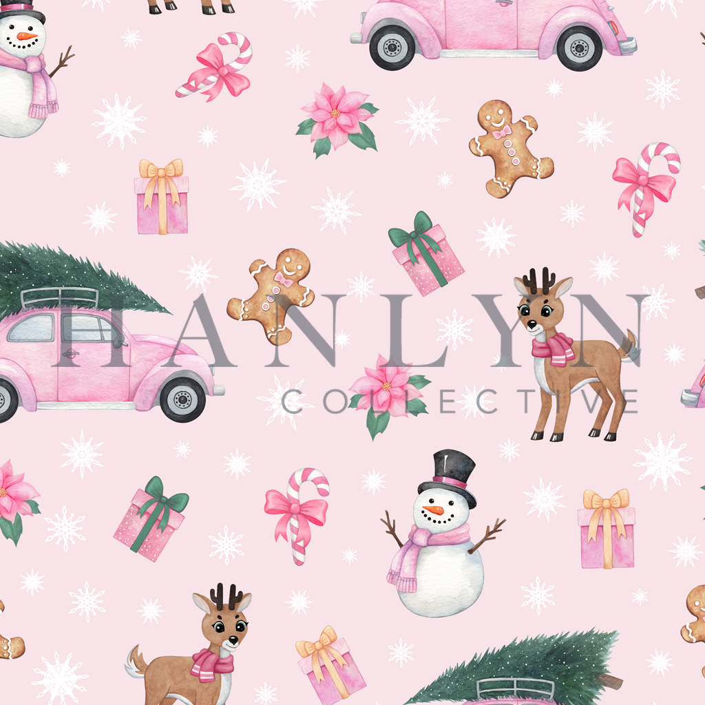 Winter Wonderland PINK Animal Bandana